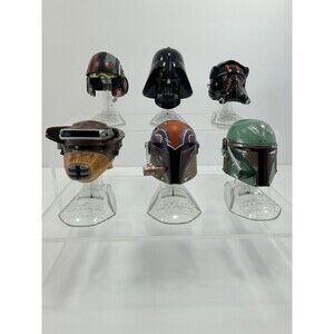 Star Wars Black Series Titanium Helmet Lot of 6 - Die-Cast Metal Hasbro 2015